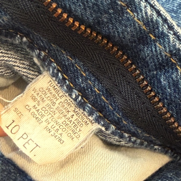 Vintage US Union Made Lee 10 Petite Relaxed Fit Blue Jeans - Picture 6 of 10